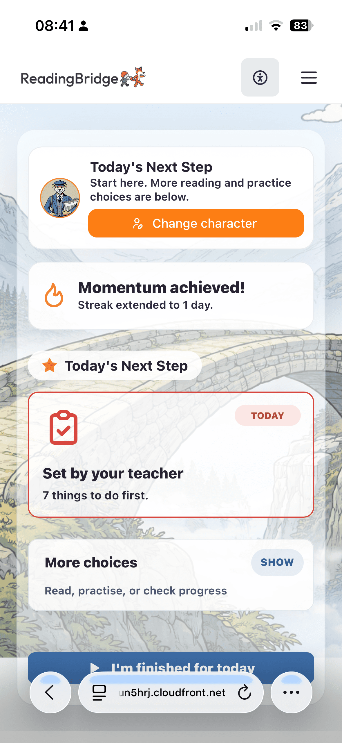 Child home screen