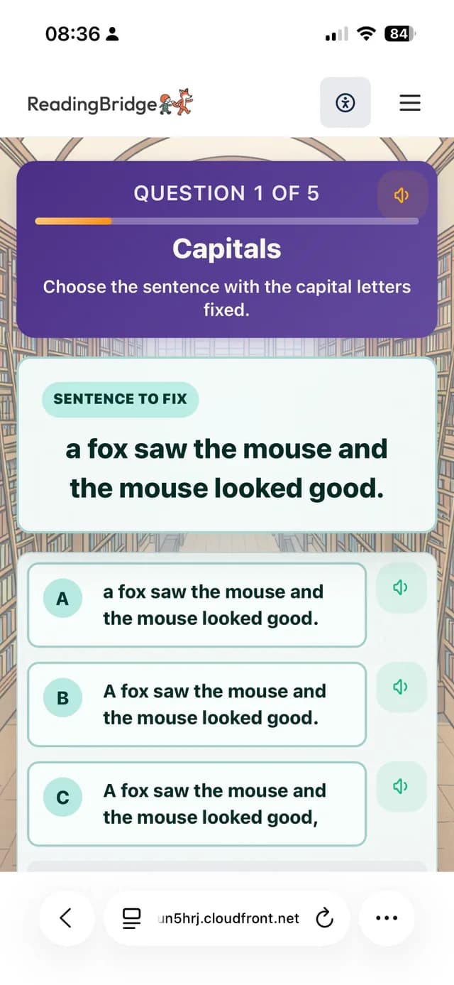 Fix the Sentence activity